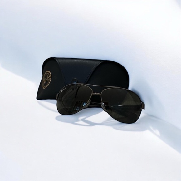 Ray Bans Polarized RB3386 In Polished Gunmetal - Picture 1 of 6